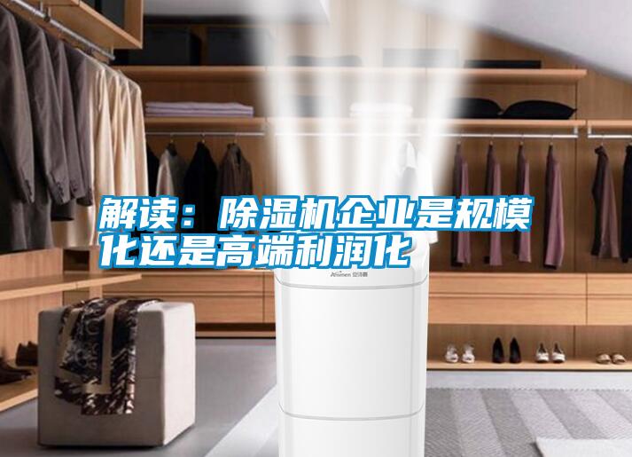 解讀：除濕機(jī)企業(yè)是規(guī)?；€是高端利潤化