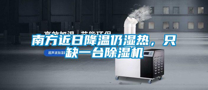 南方近日降溫仍濕熱，只缺一臺除濕機