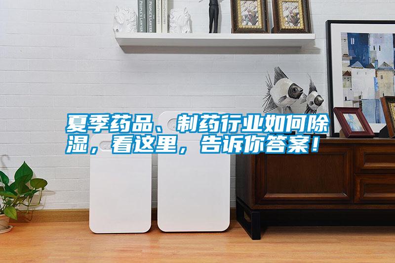 夏季藥品、制藥行業(yè)如何除濕，看這里，告訴你答案！