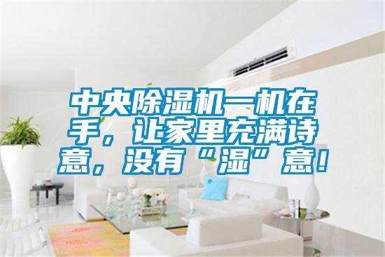 中央除濕機(jī)一機(jī)在手，讓家里充滿詩(shī)意，沒(méi)有“濕”意！