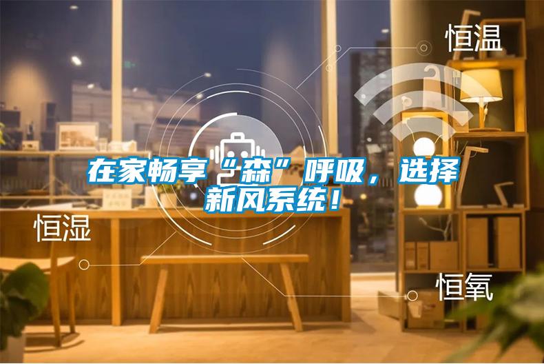 在家暢享“森”呼吸，選擇新風(fēng)系統(tǒng)！