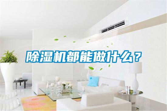 除濕機都能做什么？