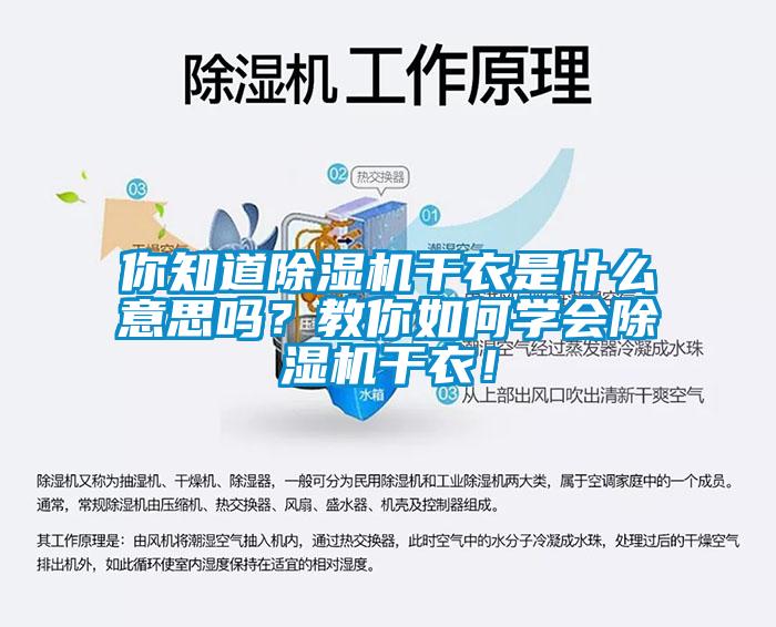 你知道除濕機(jī)干衣是什么意思嗎？教你如何學(xué)會(huì)除濕機(jī)干衣！