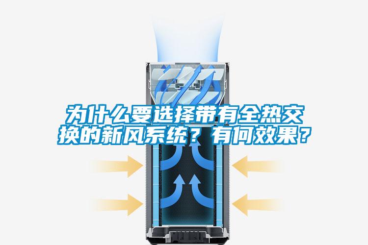 為什么要選擇帶有全熱交換的新風(fēng)系統(tǒng)？有何效果？
