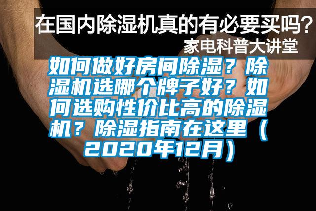 如何做好房間除濕？除濕機選哪個牌子好？如何選購性價比高的除濕機？除濕指南在這里（2020年12月）