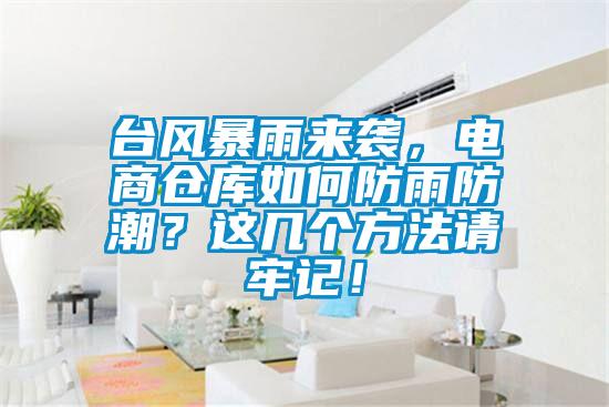 臺風暴雨來襲，電商倉庫如何防雨防潮？這幾個方法請牢記！