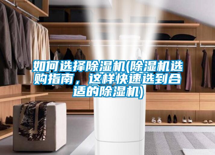 如何選擇除濕機(除濕機選購指南，這樣快速選到合適的除濕機)