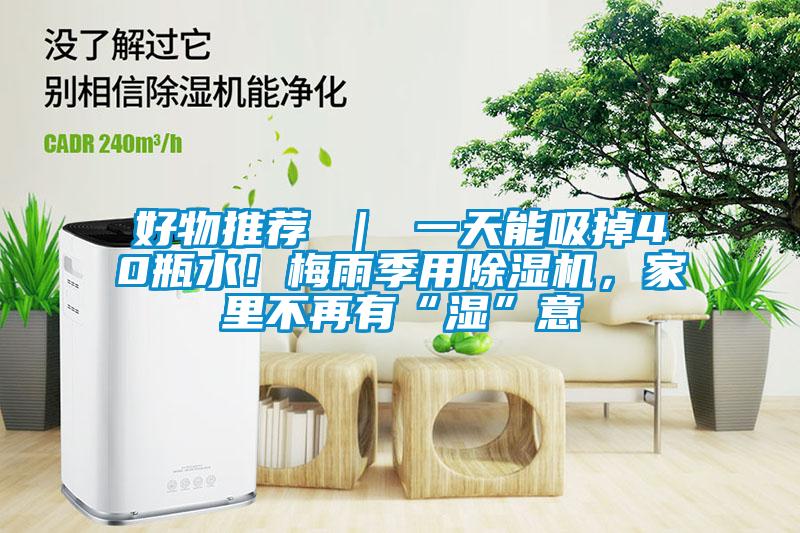 好物推薦 ｜ 一天能吸掉40瓶水！梅雨季用除濕機，家里不再有“濕”意