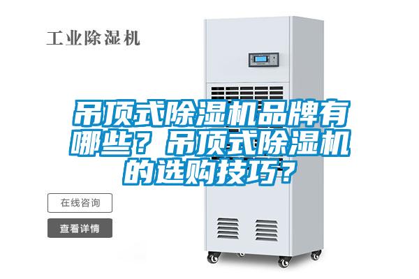 吊頂式除濕機品牌有哪些？吊頂式除濕機的選購技巧？