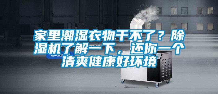 家里潮濕衣物干不了？除濕機(jī)了解一下，還你一個(gè)清爽健康好環(huán)境