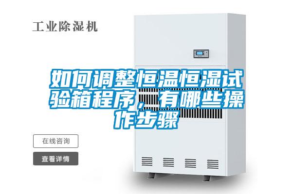 如何調(diào)整恒溫恒濕試驗(yàn)箱程序，有哪些操作步驟