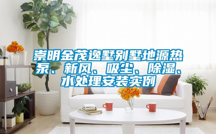 崇明金茂逸墅別墅地源熱泵、新風(fēng)、吸塵、除濕、水處理安裝實(shí)例