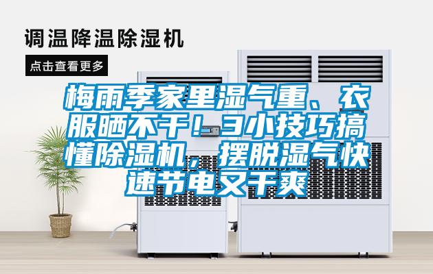 梅雨季家里濕氣重、衣服曬不干！3小技巧搞懂除濕機(jī)，擺脫濕氣快速節(jié)電又干爽