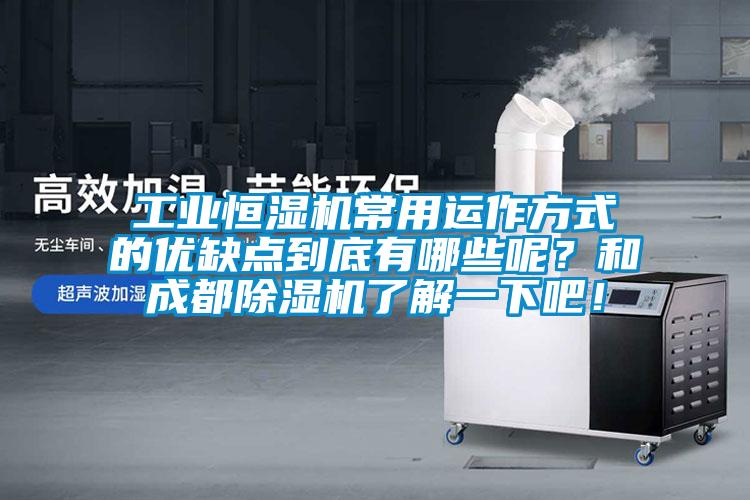 工業(yè)恒濕機常用運作方式的優(yōu)缺點到底有哪些呢？和成都除濕機了解一下吧！