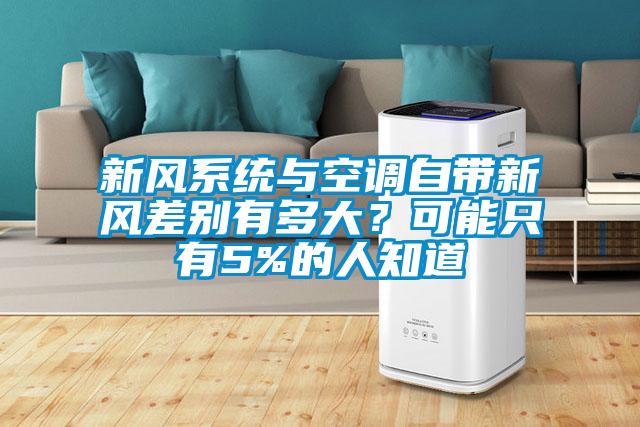 新風系統(tǒng)與空調(diào)自帶新風差別有多大？可能只有5%的人知道