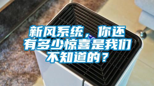 新風(fēng)系統(tǒng)，你還有多少驚喜是我們不知道的？