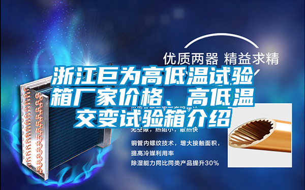 浙江巨為高低溫試驗箱廠家價格、高低溫交變試驗箱介紹