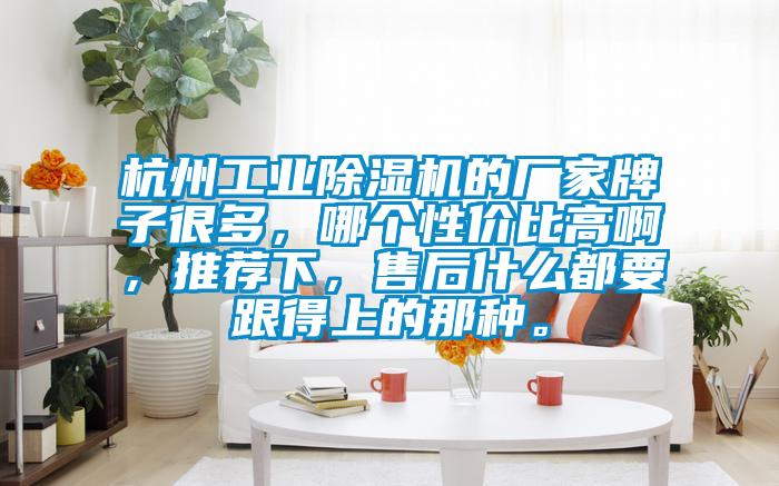 杭州工業(yè)除濕機(jī)的廠家牌子很多，哪個(gè)性價(jià)比高啊，推薦下，售后什么都要跟得上的那種。