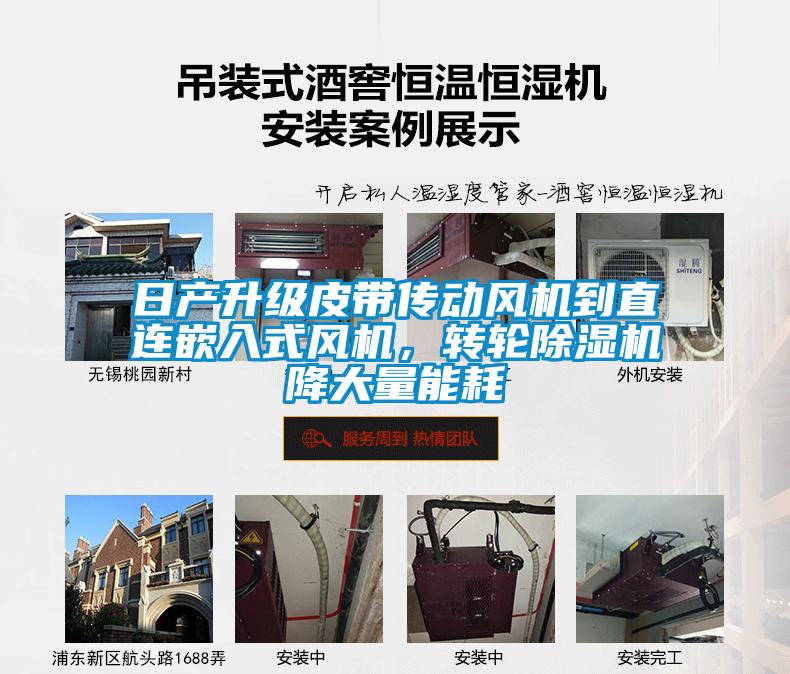 日產升級皮帶傳動風機到直連嵌入式風機，轉輪除濕機降大量能耗