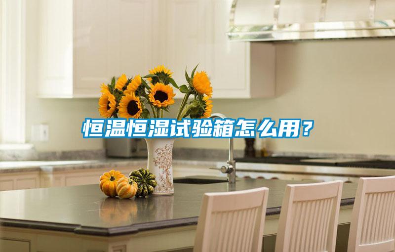 恒溫恒濕試驗箱怎么用？