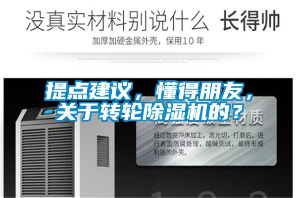 提點(diǎn)建議，懂得朋友，關(guān)于轉(zhuǎn)輪除濕機(jī)的？