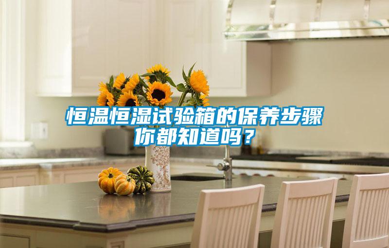 恒溫恒濕試驗(yàn)箱的保養(yǎng)步驟你都知道嗎？