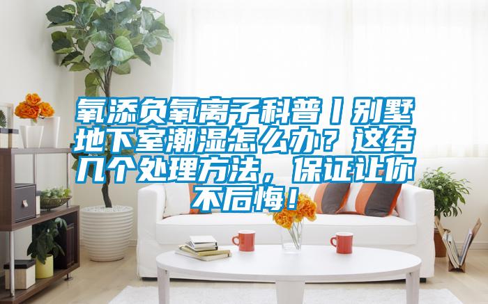 氧添負(fù)氧離子科普丨別墅地下室潮濕怎么辦？這結(jié)幾個(gè)處理方法，保證讓你不后悔！