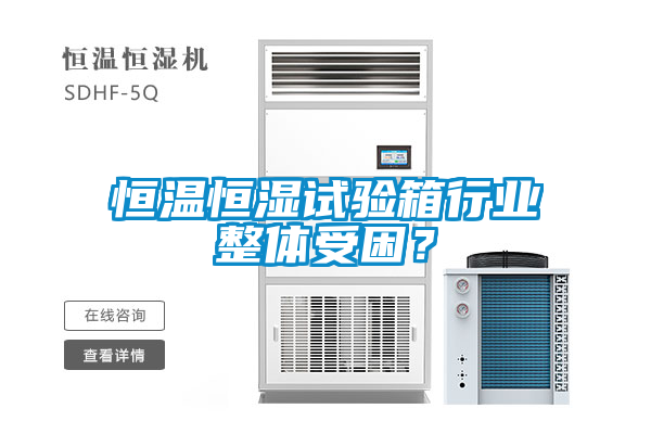 恒溫恒濕試驗(yàn)箱行業(yè)整體受困？