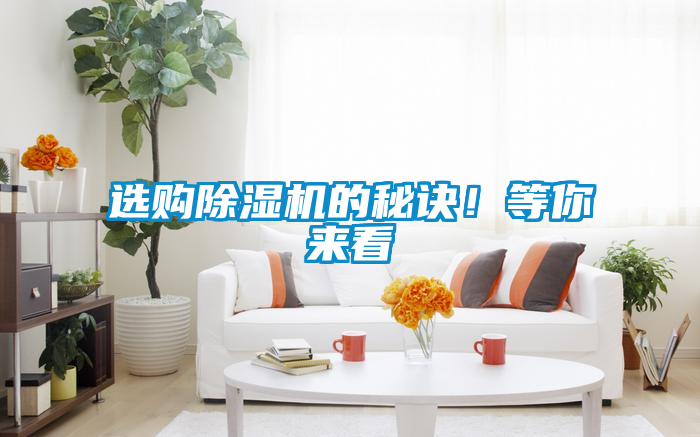 選購除濕機的秘訣！等你來看