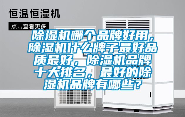 除濕機(jī)哪個品牌好用，除濕機(jī)什么牌子最好品質(zhì)最好，除濕機(jī)品牌十大排名，最好的除濕機(jī)品牌有哪些？